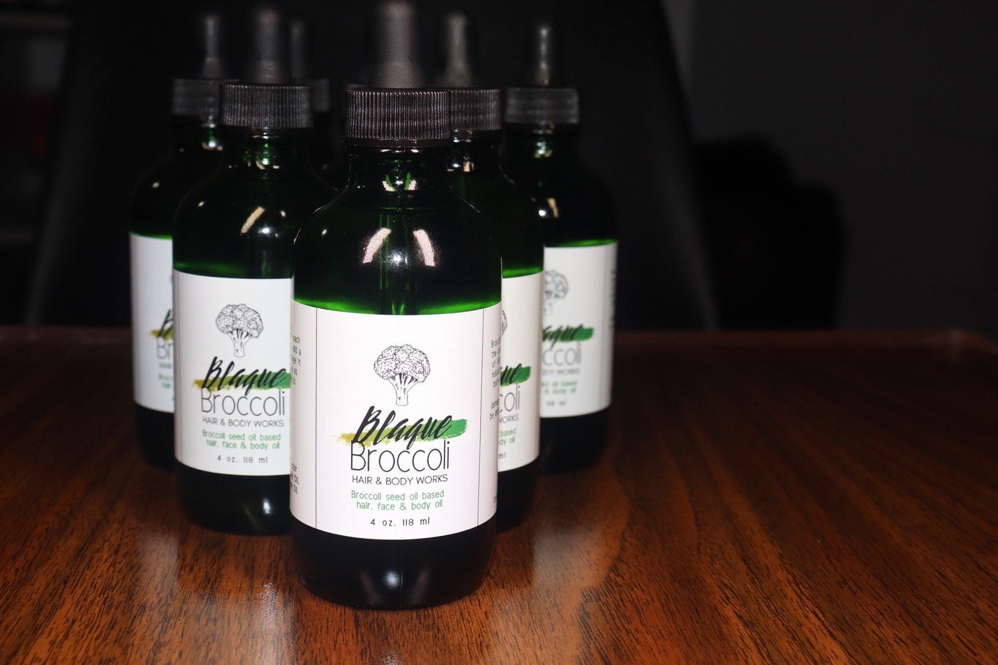 4 oz Blaque Broccoli Scalp, Hair and Body Oil