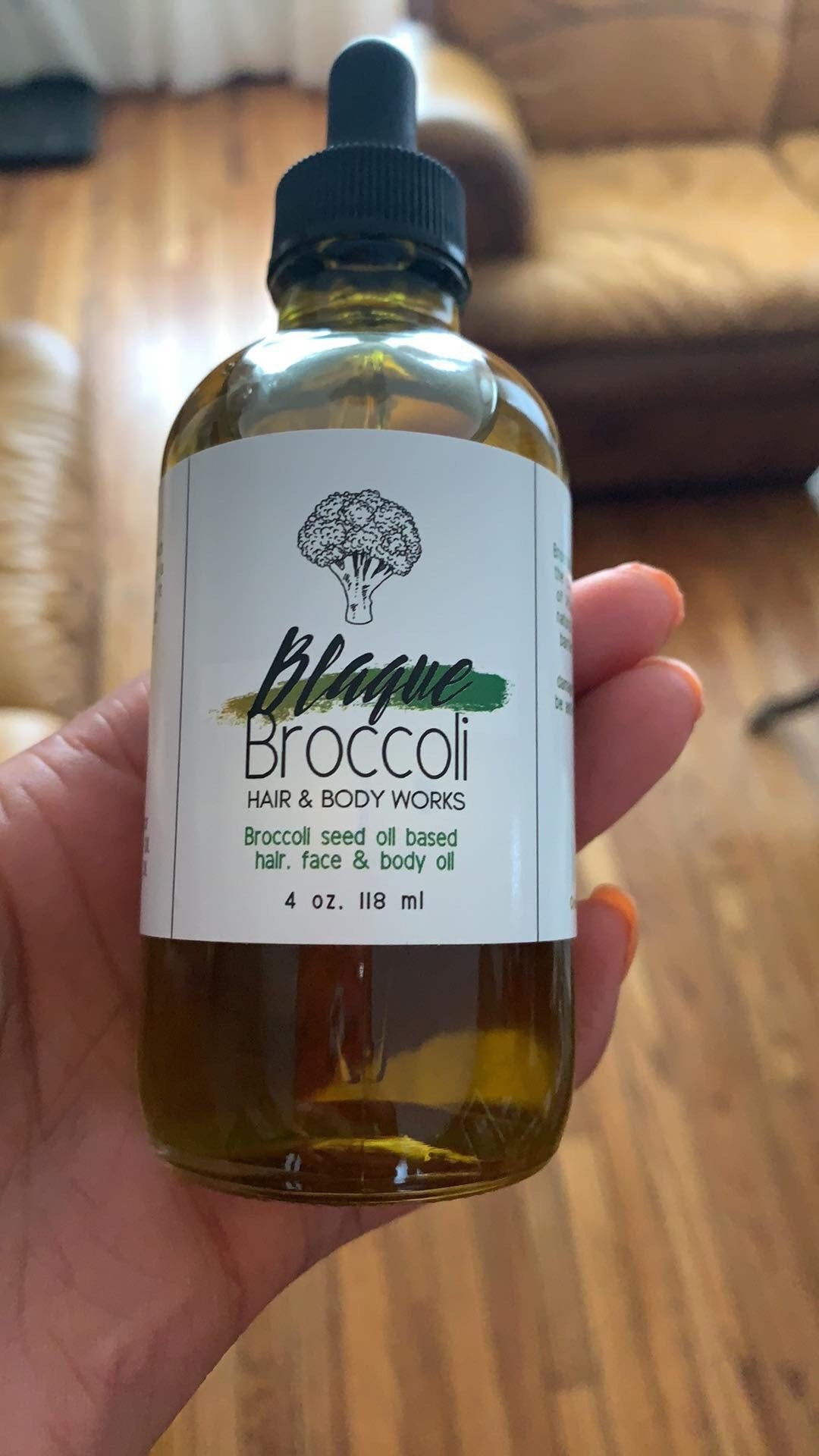 4 oz Blaque Broccoli Scalp, Hair and Body Oil