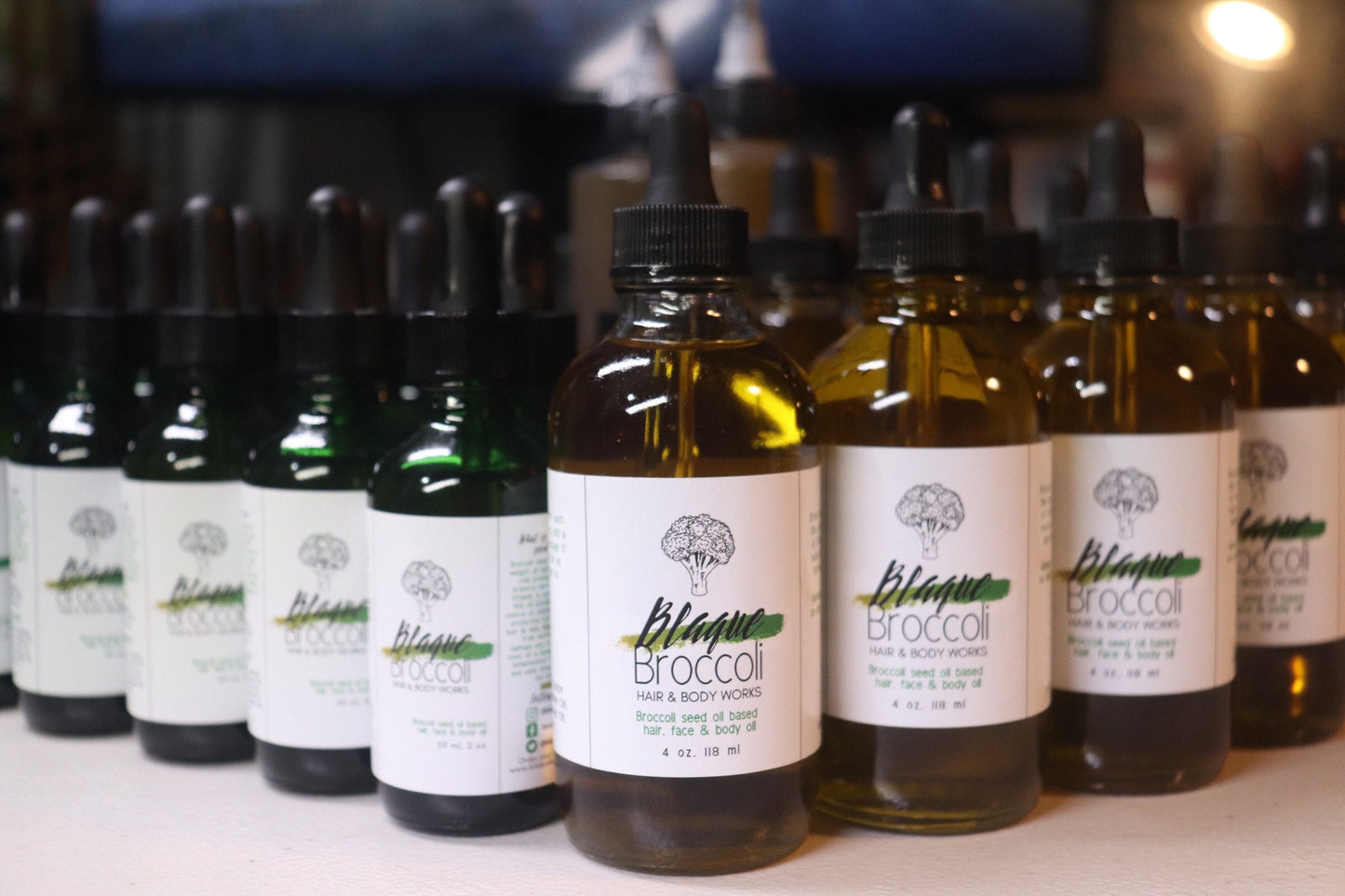 4 oz Blaque Broccoli Scalp, Hair and Body Oil